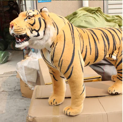 realistic animal tiger plush toy/giant simulation animal for children riding toys teaching photography/plush tiger ridding toy