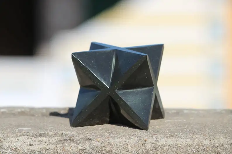 NEW BLACK TOURMALINE MERKABA STAR / LARGE BLACK AGATE MARKABA STAR / Natural crystal BLACK TOURMALINE MERKABA STAR