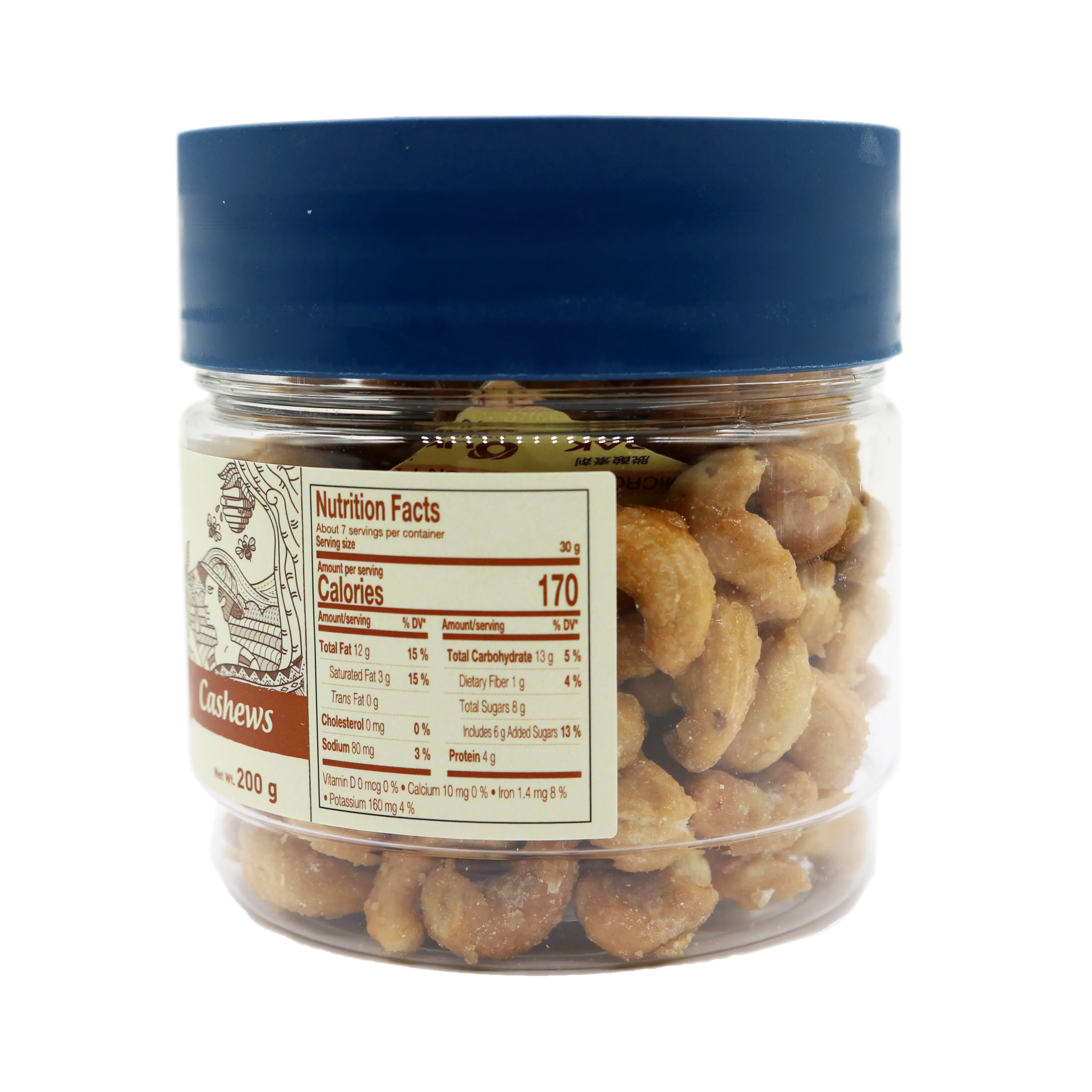 Морская соль карамельный 200 г Вьетнам жареный кешью здоровая закуска без холестерина