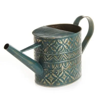 Натуральные и белые готовые оцинкованные кастрюли для полива с гравировкой цветов оптом по очень низкой цене