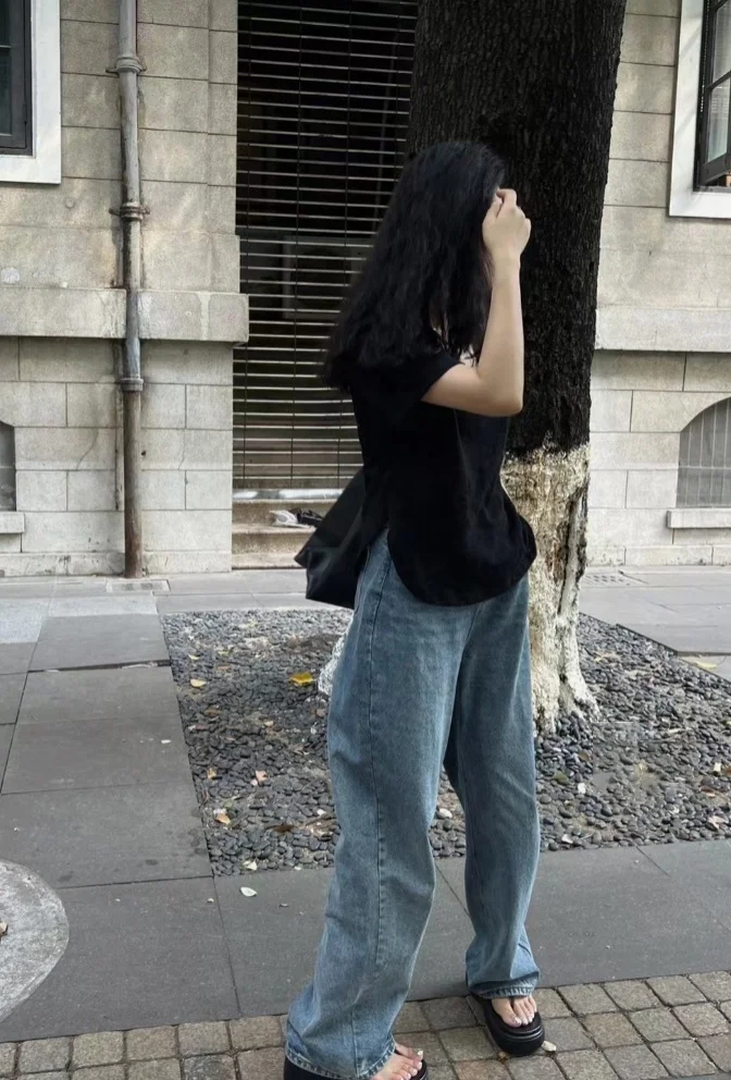 Breathable summer casual lightweight blank 55% hemp 45% organic cotton women t shirt