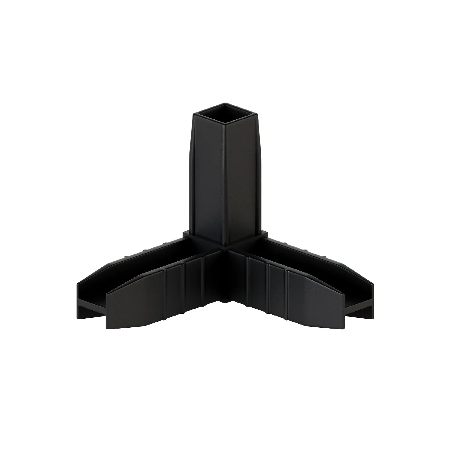 NAIDY High-Strength Plastic Fasteners For Assembly Of The Square Pipe Elements 18x18 mm Black Matte Colour