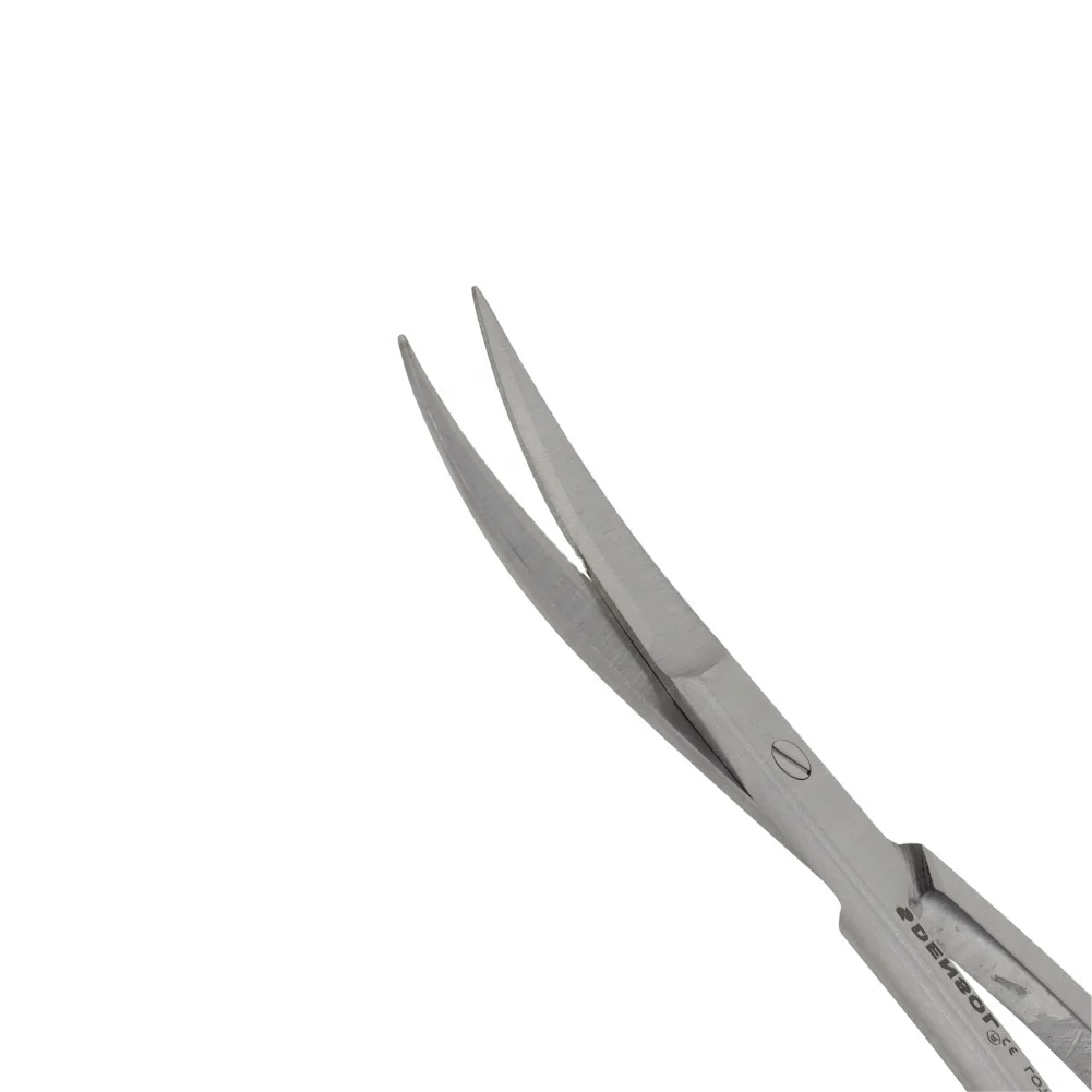 Ножницы La Barn из карбида вольфрама 11 5 см TC Двойные изогнутые хирургические ножницы стоматологические инструменты лезвие с одной стороной зубчатой