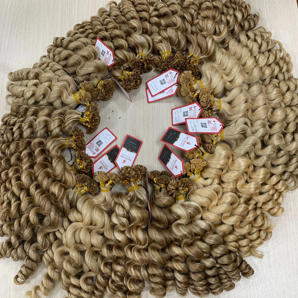 Vietnamese Human  Wavy Hair   Diffrent   Colors  Flat-Tip Keratin   Hair Extension