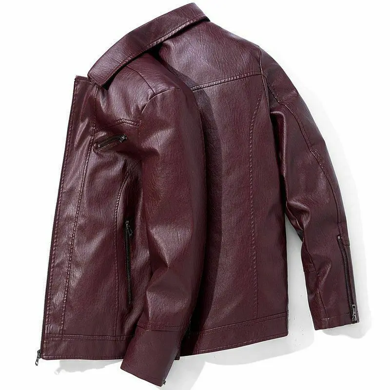 Motorbike Leather Jacket maroon color Slim fit Motorcycle Real lambskin jacket unisex sizes and custom colors