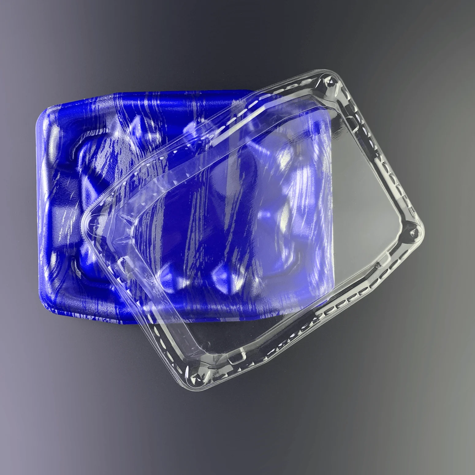 Food Trays Red - Blue OFUNA 2-3 Sushi POTATO CHIPS Use absorbent products disposable square styrofoam tray