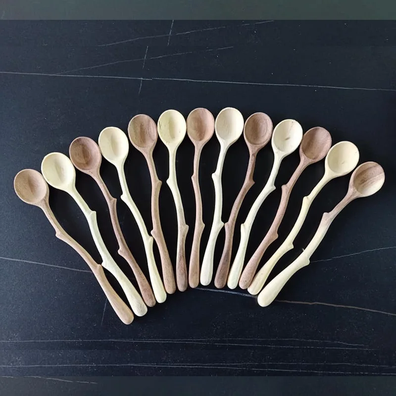 Wooden spoon modern cooking Tea Spoon and Fork Set Utensil Collection Vienam Supplier Cheap WHolesale