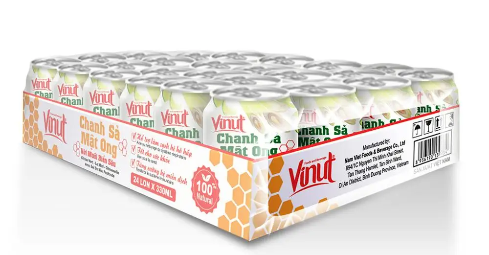 Cans 330ml VINUT beverage Winter melon fresh green tea drink Fruit juice from Viet Nam wintermelon juice