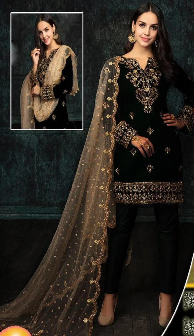 Pakistani Salwar Kameez Indian Salwar Kameez Indian Pakistani Shalwar Kameez Embroidered