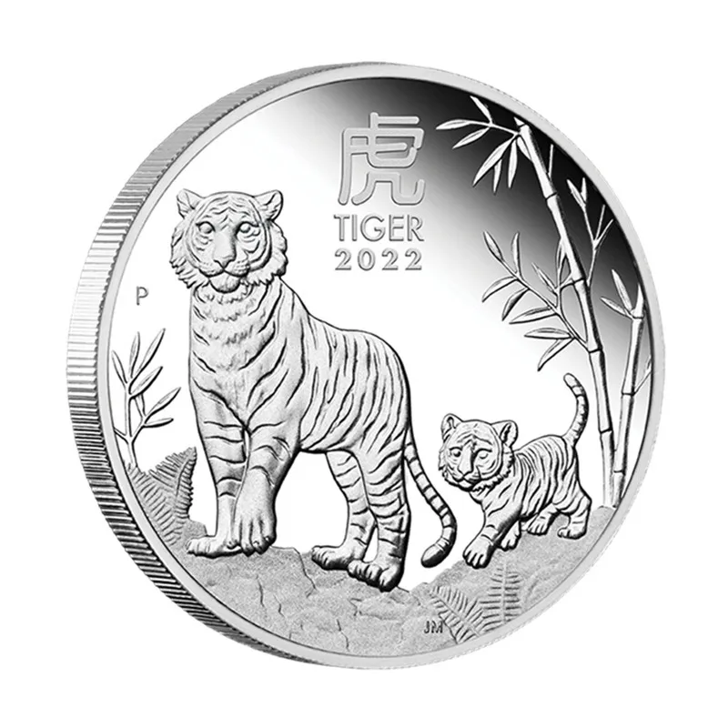 2022 custom gold metal souvenir year of the tiger coin