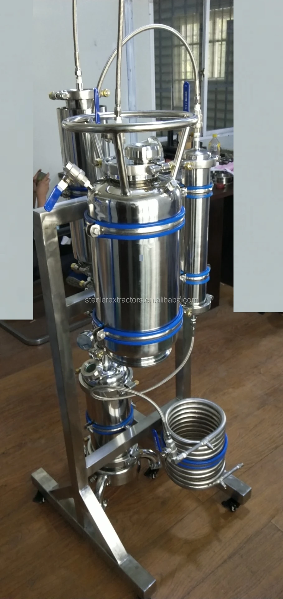 Экстрактор бутанового замкнутого петли из нержавеющей стали весом 2 фунта с резервуаром для восстановления весом 50 фунтов