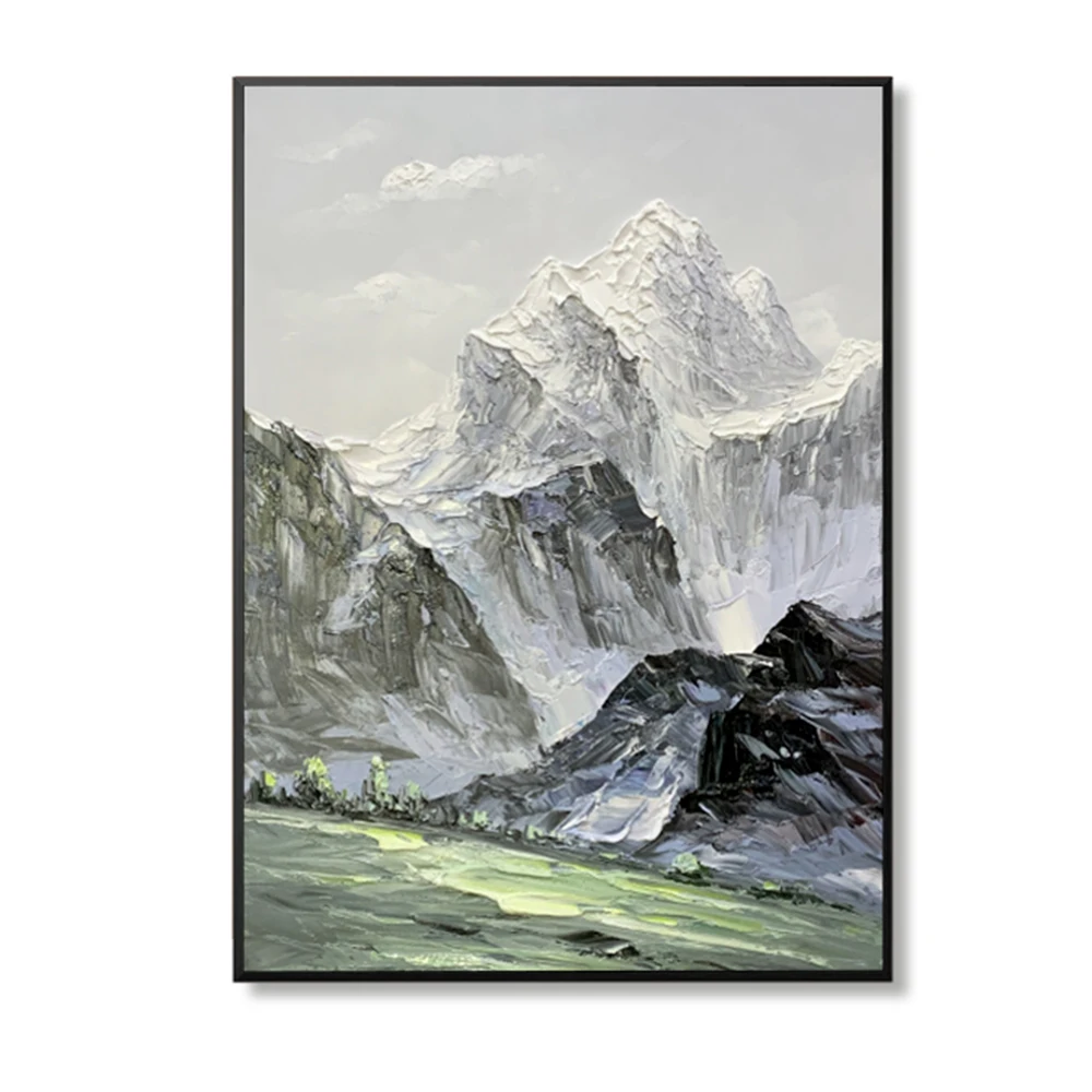Wall Painting Art Craft Canvas Painting for Living Room Decoration Landscape White 20X30inch/50X75cm