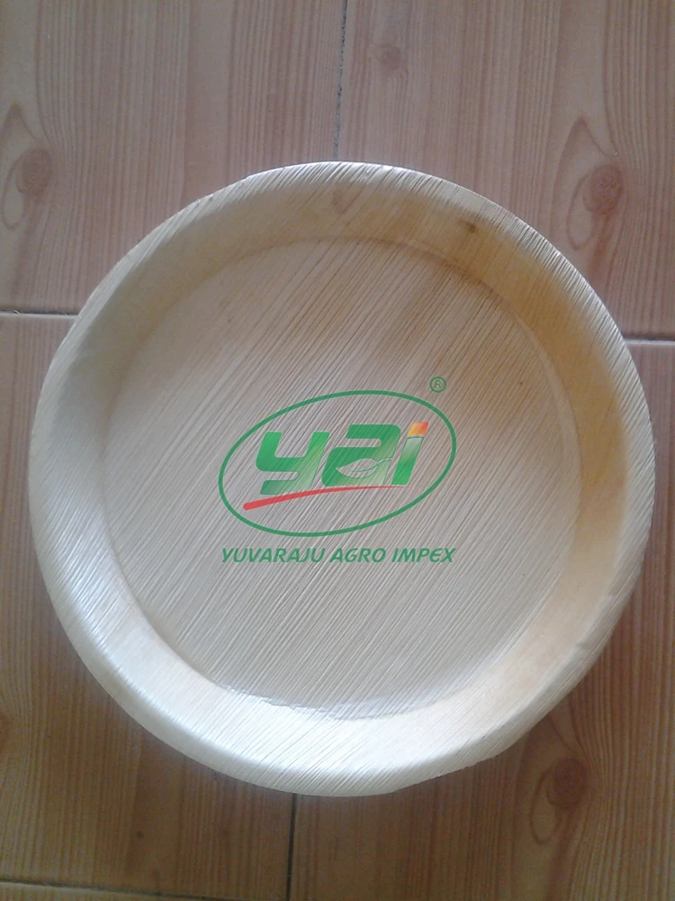 Natural wood plate Party/Restaurant/Home/ Disposable Areca Palm Leaf Wooden Plate for Human Consumption Exporters in India