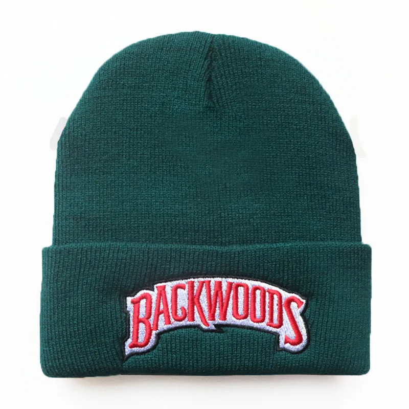 Новые хлопковые мягкие зимние шапки вязаная шапка с вышивкой BACKWOOD логотипом на