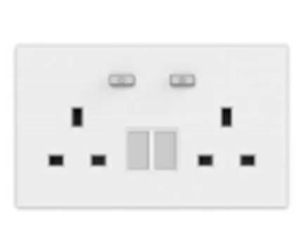 Smart Power Two Outlet Receptacle Zigbee Wall Plug Small Building Automation System Zigbee Wall Socket UK