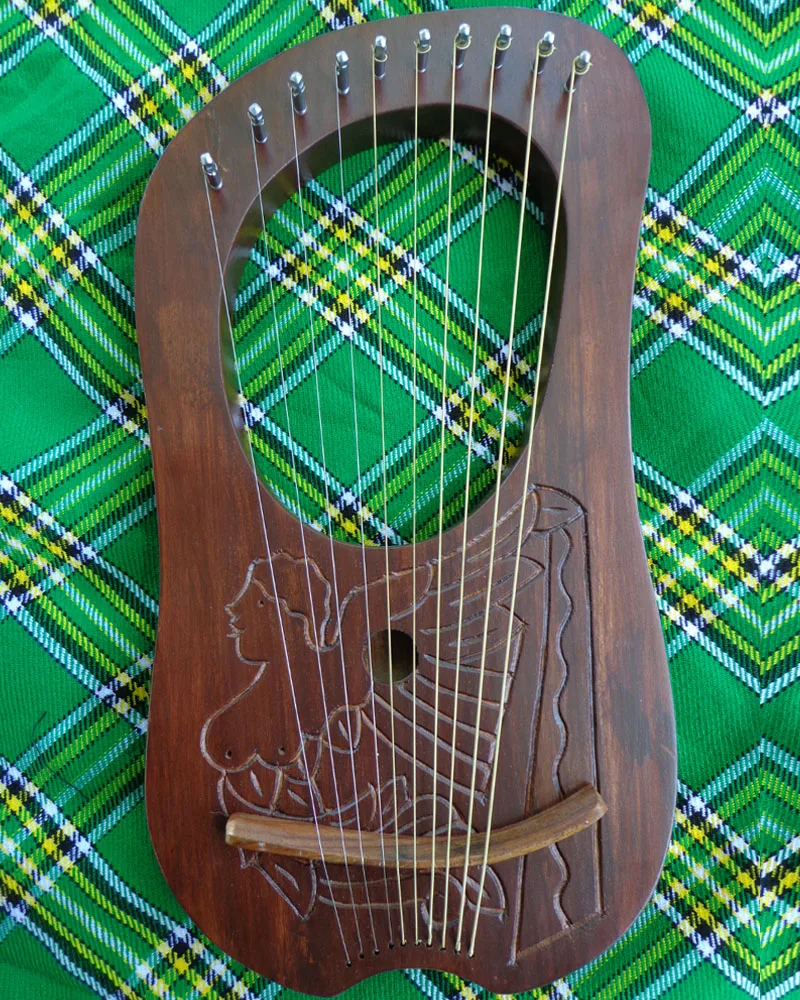 Оптовая цена Lyres Harp выполненные на заказ женские Lyre Harps для продажи глянцевые коричневые полированные ручной работы из палисандра для леди Harp Lyres для продажи