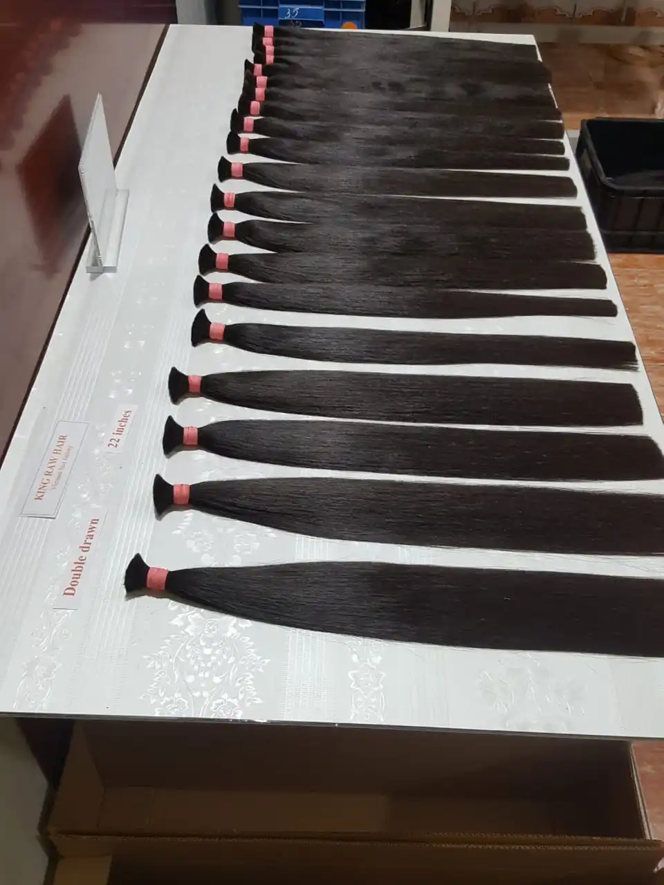 Лидер продаж Натуральные Прямые Волосы KingRawHair 22 дюйма человеческие волосы вьетнамские двойные натянутые 100% наращивание волос