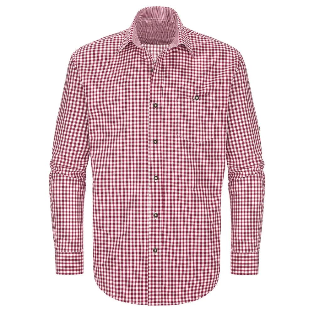 Традиционная немецкая рубашка Trachten Hemden, Баварская Мужская рубашка, Октоберфест, хамден, мужская клетчатая рубашка из 100% хлопка