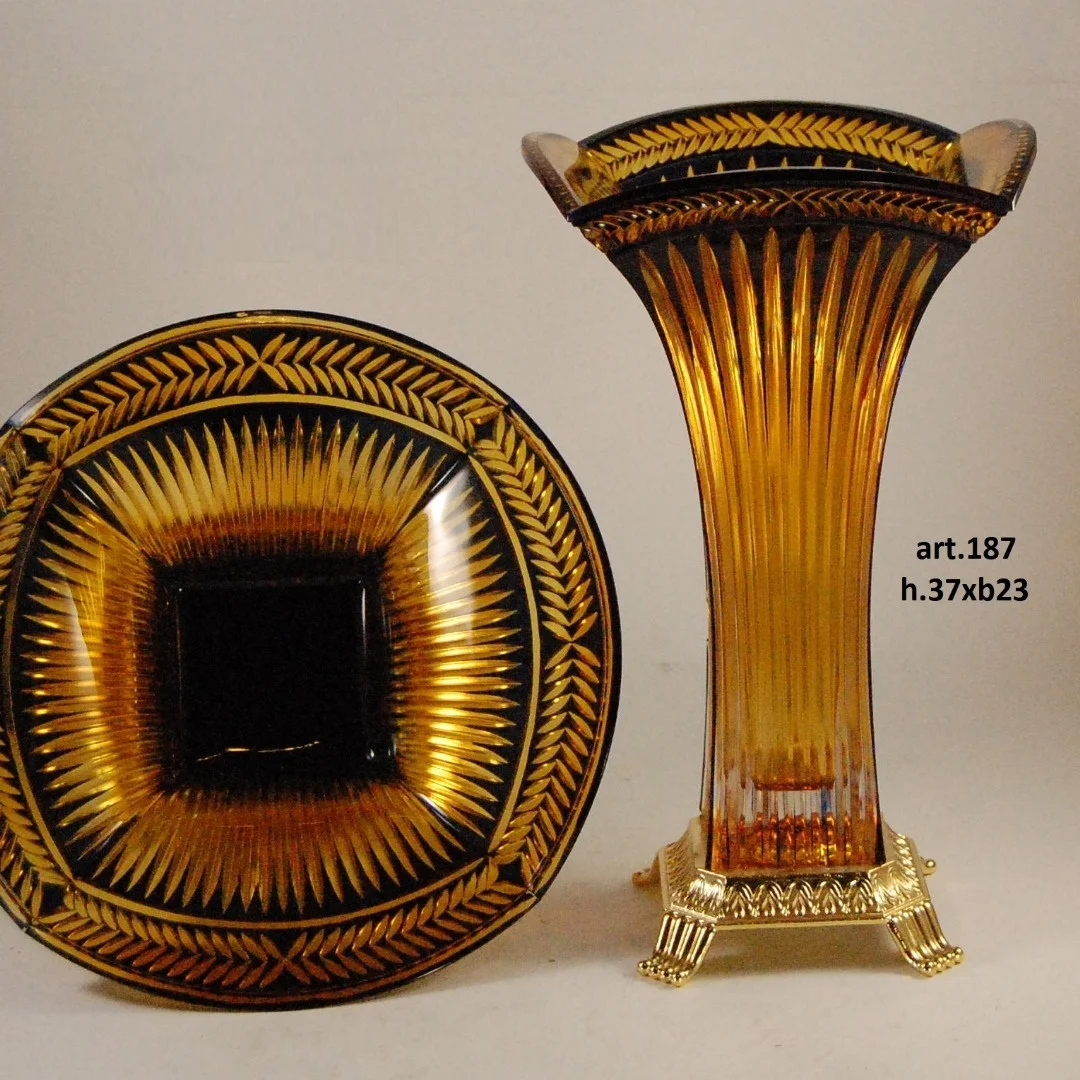 Оптовая продажа, классическое украшение для дома и свадьбы, стеклянная ваза для цветов, золото, ручная работа, OEM, индивидуальная декоративная упаковка, шт., Тип отеля