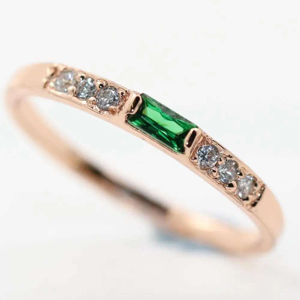 
925 Sterling silver Eternity CZ Diamond ring with Rose gold plated for Knuckle Ring in Unique product 