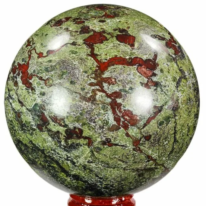 Latest 2024 High Quality Dragon Blood Jasper Sphere Wholesale Gemstone for Spiritual Self-Healing Crystal Balls in Bulk
