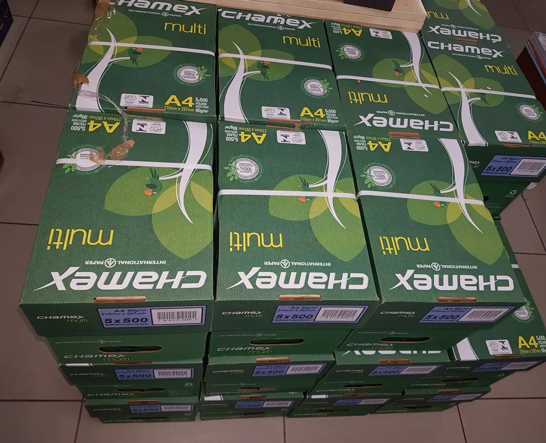 A4 70gsm 75gsm 80gsm / Papel Resma Chamex Multi A4 75g Office papers