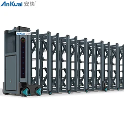 Retractable Fence Gate Entry Electric Folding Gate Aluminum Alloy Retractable Gate For Factory