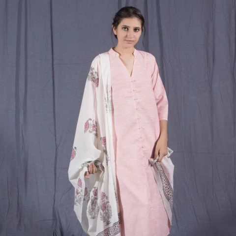 Блочная печать Khadi Kurta с Палаццо
