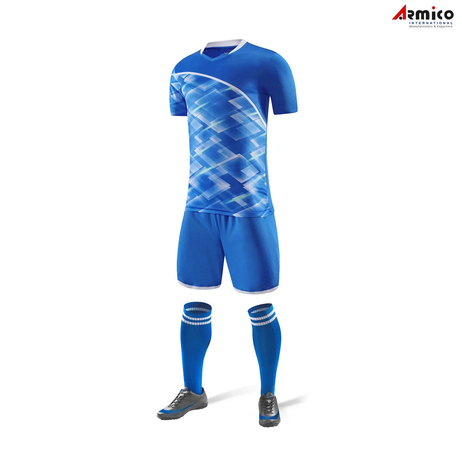 Soccer Kits High Quality Soccer Uniforms Printing Football Jersey Uniform Hot Sale 100% Polyester Custom Team Name Custom Size