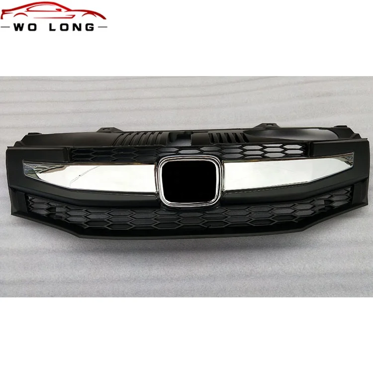 New Black Refit Honeycomb Front Chrome Grille Kit for Honda CITY 2009 2010 2011