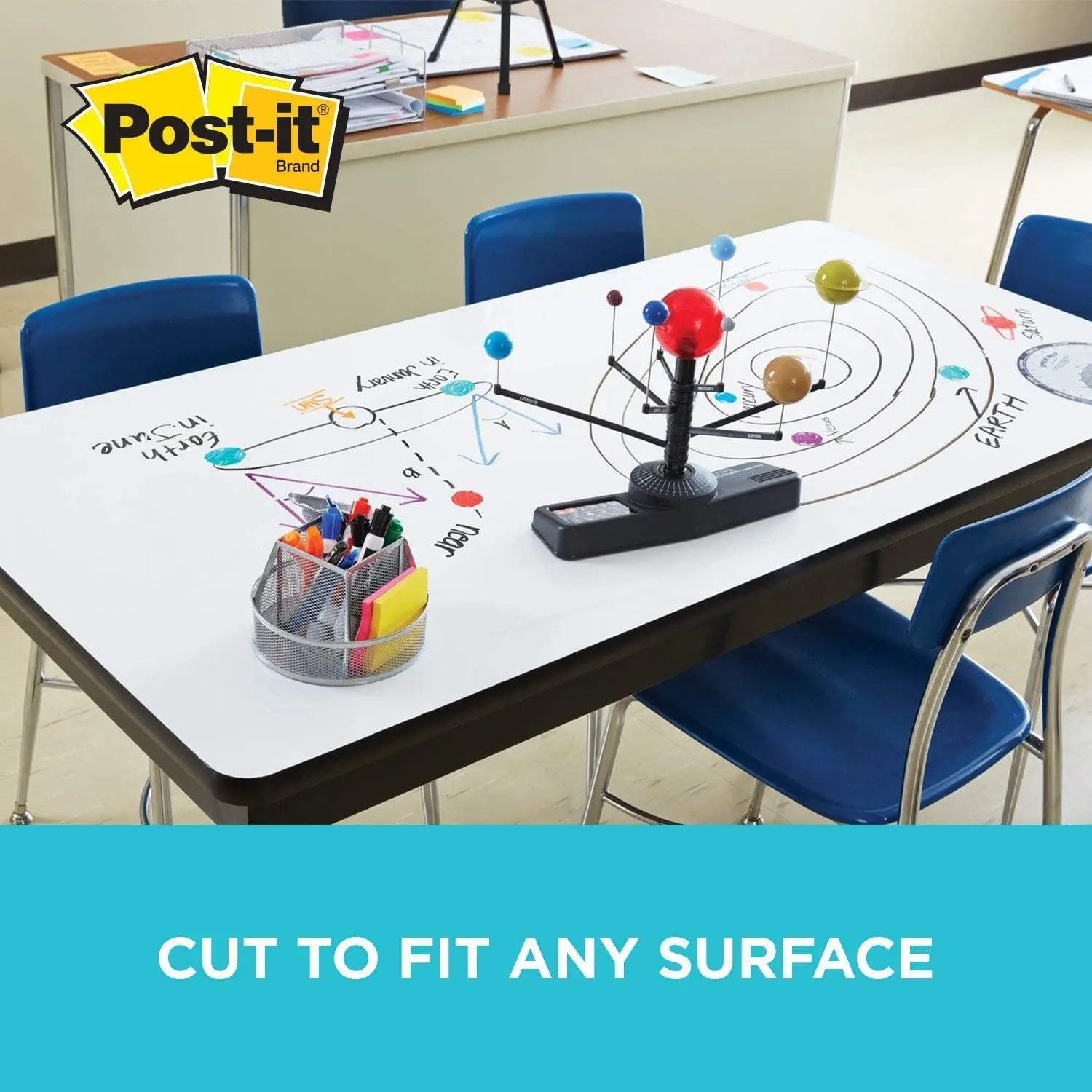 
Post-it Dry Erase Whiteboard Film Surface for Walls, Doors, Tables, Chalkboards, Whiteboards 