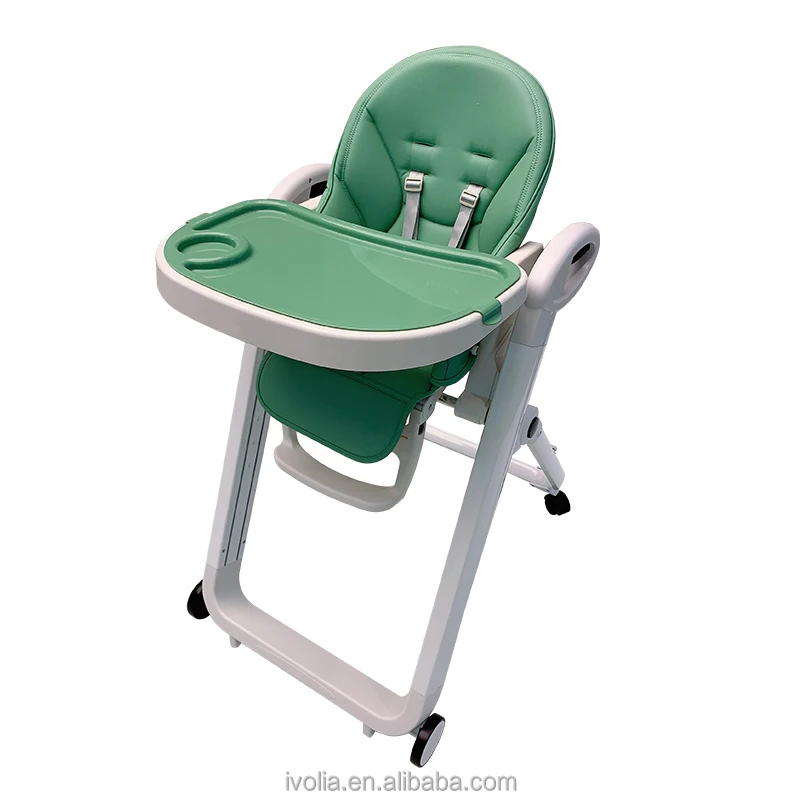 EN14988 IVOLIA mama and babe eating chair hook on highchair with tray easy install 4 wheels baby high chair