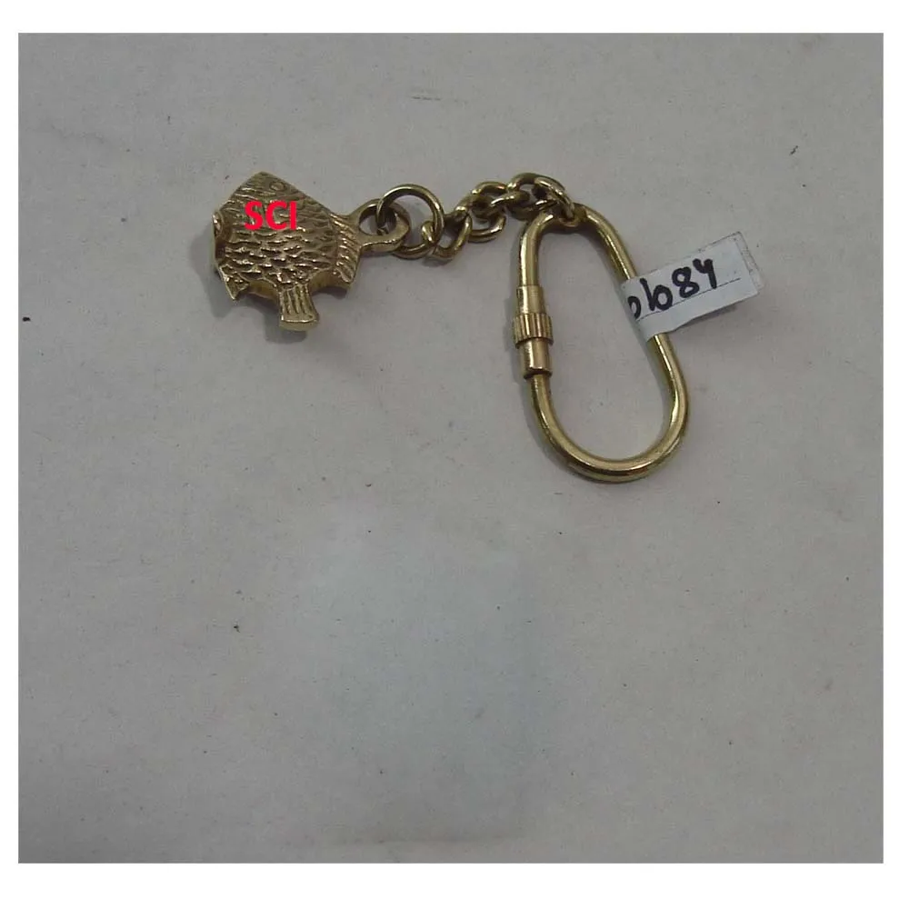 Luxury Brass Nautical Lantern Keychains for Hotel Room Key Rings