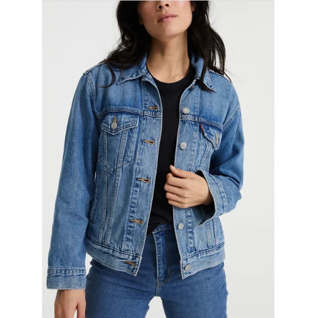 Popular Fashion Fancy Woman Denim Jacket Pearl Beaded Denim Coat Long Sleeve Short Tops Medium Blue Export From Bangladesh