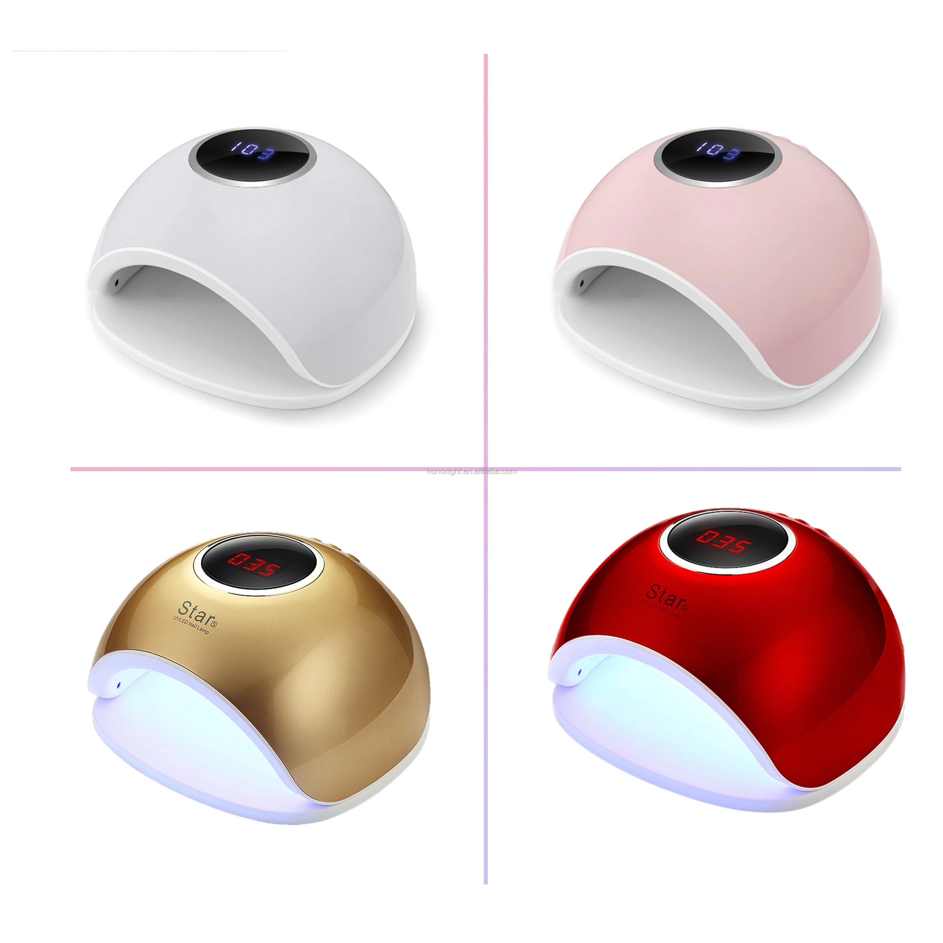 48W nail gel lamp polish uv led gel light machine nails