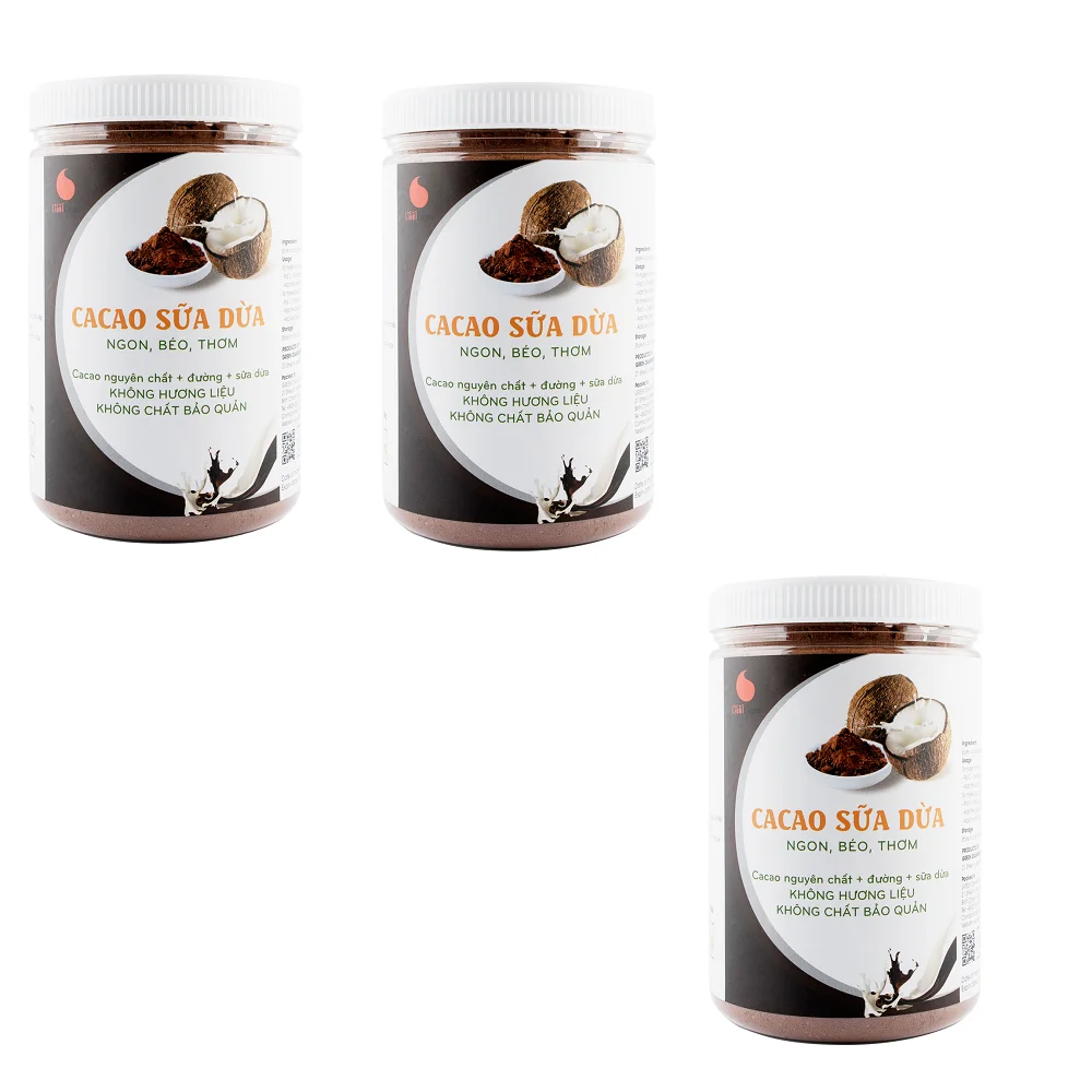 
High quality CACAO Coconut Jar 550g Raw Cocoa Powder Ingredient In Shelf Life 24 Months chocolate taste with cheap price 