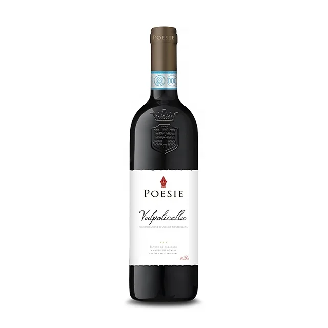 
Italian red wine - Valpolicella DOC - Poesie - glass bottle 0,75l - Color: Ruby red - Palate: Balanced-mell: Pleasant, delicate 