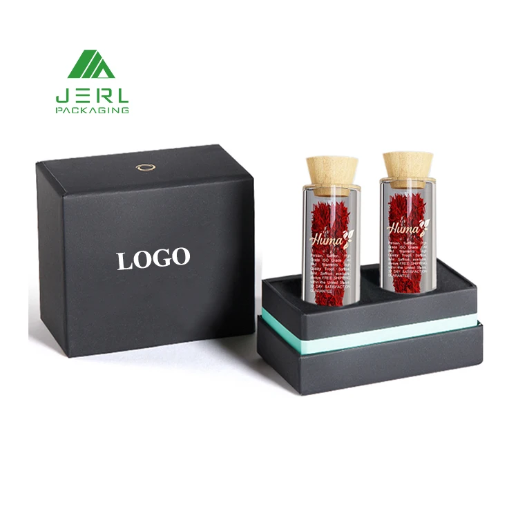 Paper Spice Gift Box Safran Saffron Packing Box Jar Saffron Packaging Box
