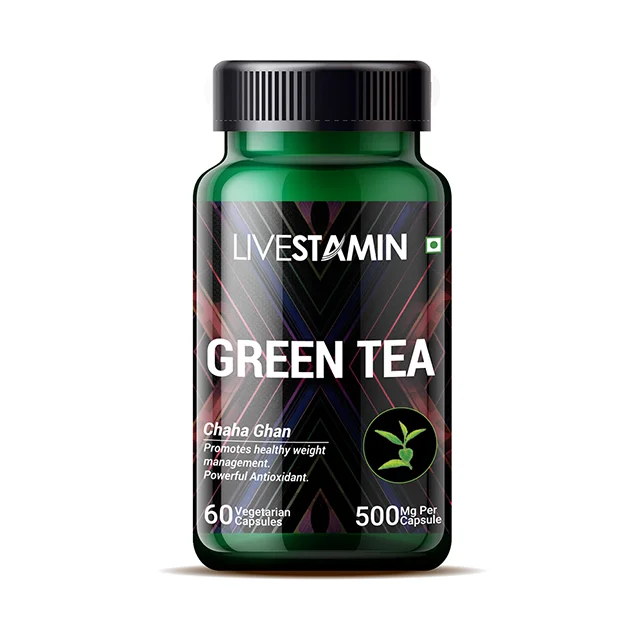 Green Tea   Capsules 500mg with Camellia sinensis Natural Caffeine For Weight Loss Supplement Private Label GMP ISO
