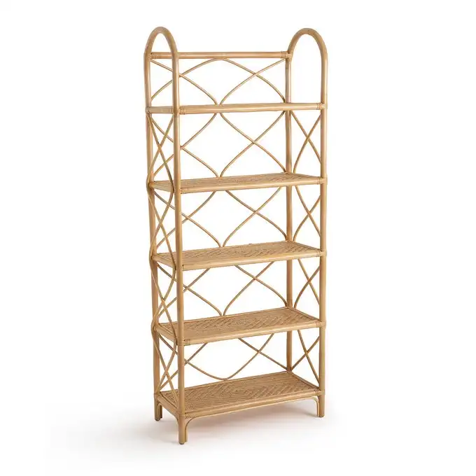 
Vintage Rattan bookshelf, Rattan bookcase 