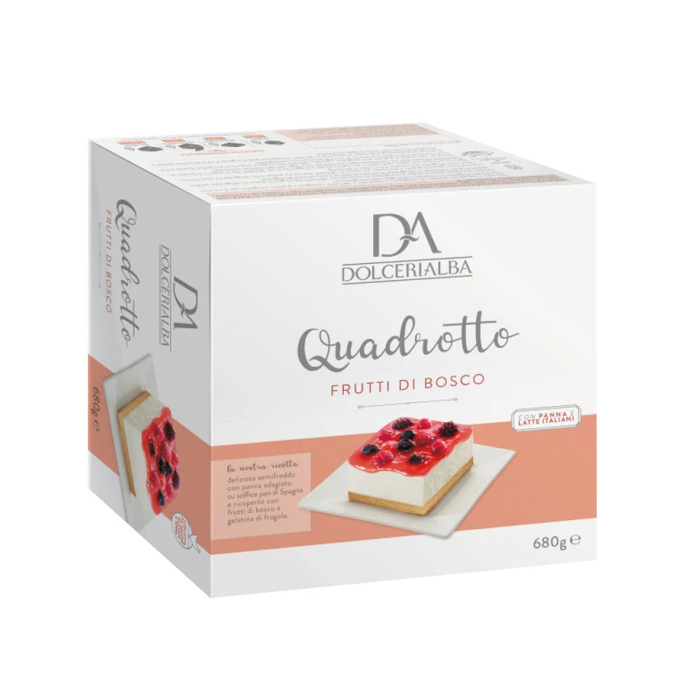 High Quality Made in Italy Wild Berries Frozen Dessert 8 Individual Portions Family Pack 680g Wholesale