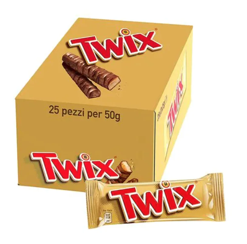 Twix Top Chocolate Bar 21g/Twix Miniatures Chocolate 150g/Twix Single 25gx40