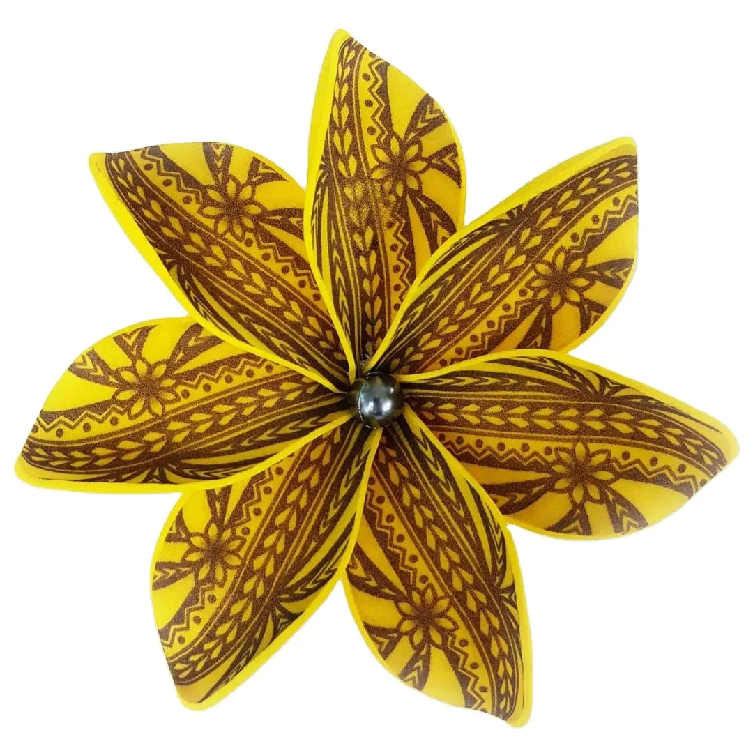 Best seller good quality Handcraft Handmade artificial tahitian foam flower with special tattoo and color pattern