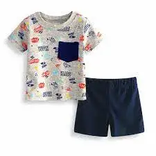 Vietnam Summer Pajamas For Boys Girls Wholesale Short Sleeve Children Infantil Kids Homewear Set Kids Clothing High Quality