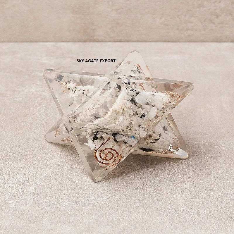 Оптовая продажа, Радужный Лунный Камень, оргонит, Меркаба, звезда, драгоценный камень, кристалл, купить с неба, агат, экспорт