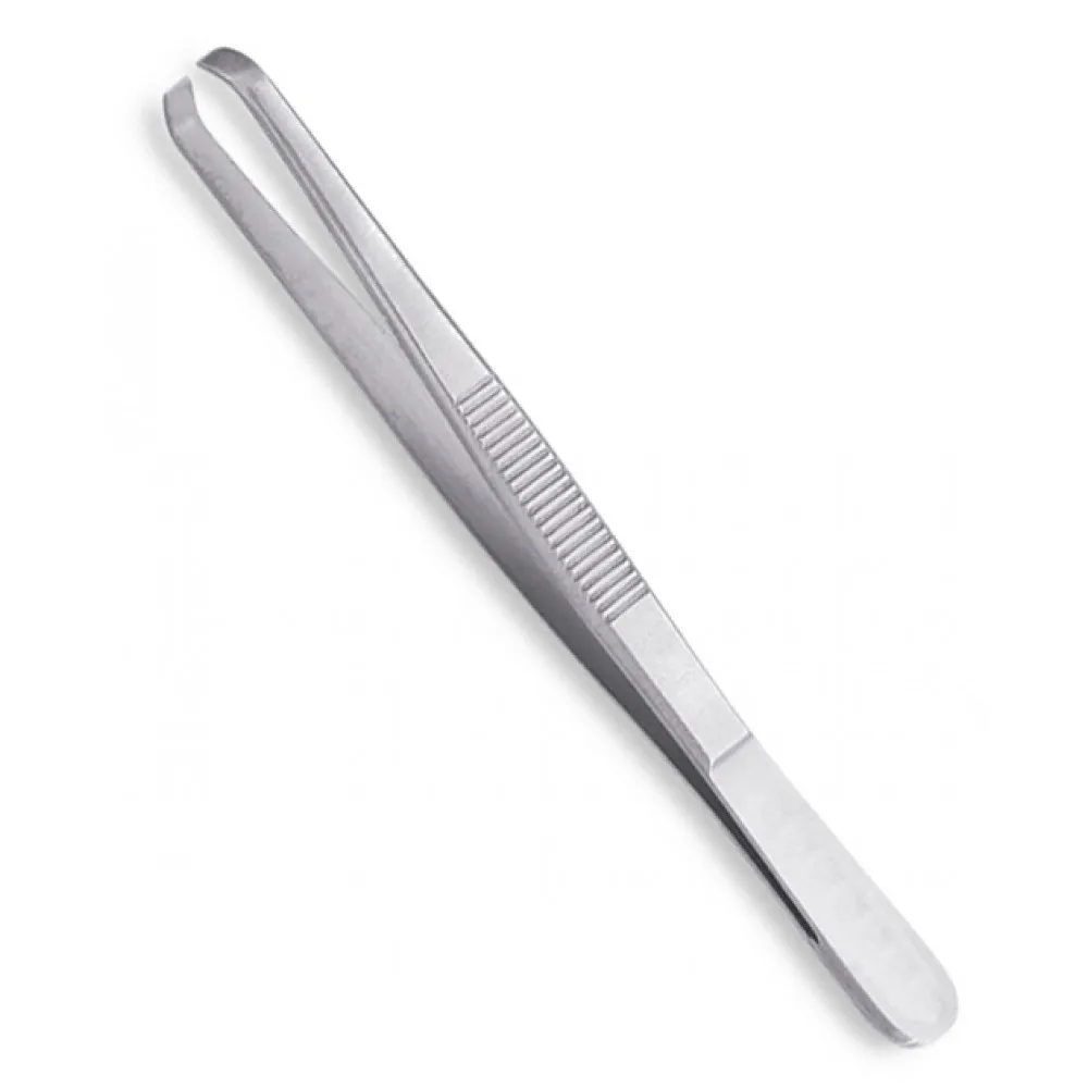 
Fine Pointed Tweezers with Texture on Handle for Grip, Size : 9 cm 