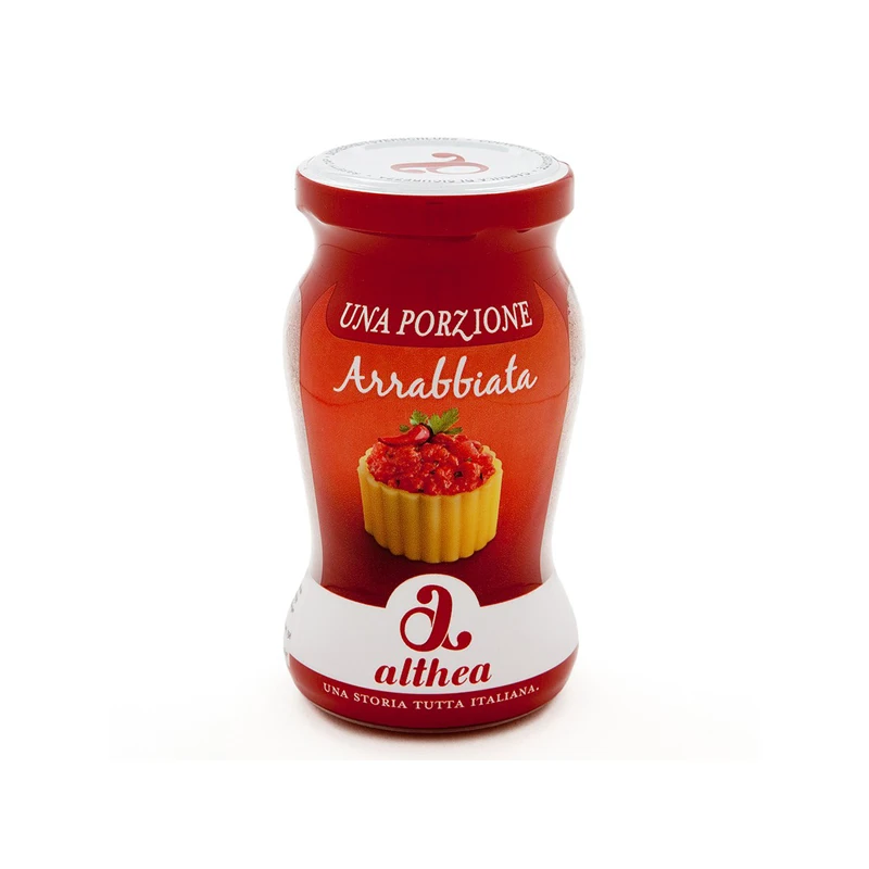 Best Quality Italian Althea Arrabbiata Pasta Sauce in special jar 12x120g No added salt No OGM  For Export
