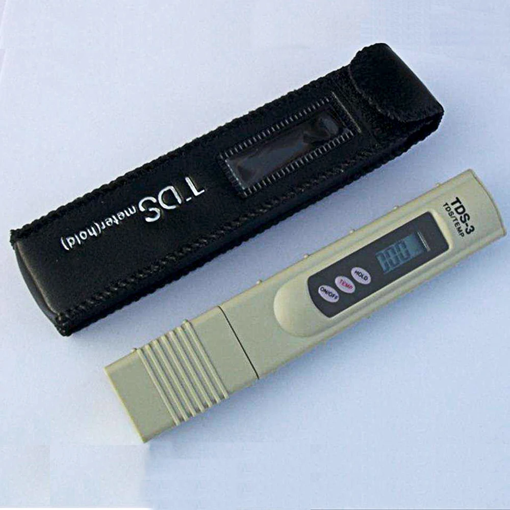 TDS meter hardness water set with calibration temperature, 0 - 9990 ppm range measurement, 1 ppm precision