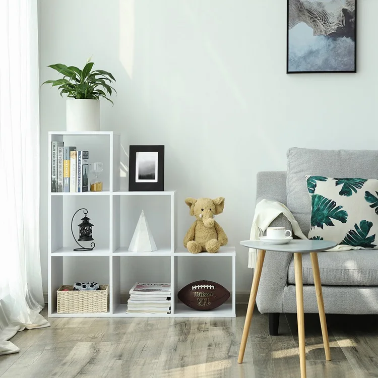 VASAGLE design book shelfl Display Shelf white wood cube bookcase shelf
