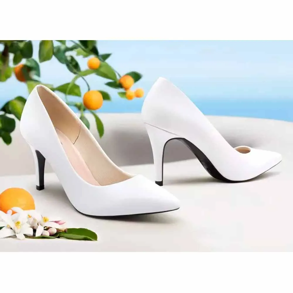 Women Luxury Premium Quality White High Heel, OEM Available